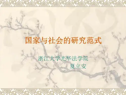 国家和社会研究范式