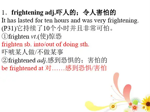 高中英语_Module 4 Language points教学课件设计