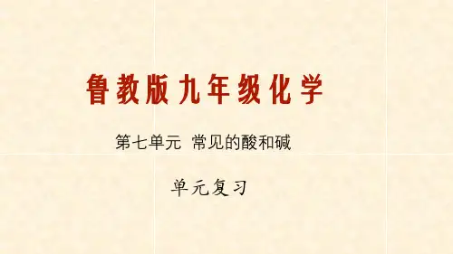 2020年春鲁教版九年级化学下册《第七单元  常见的酸和碱》单元复习教学课件(共39张PPT)