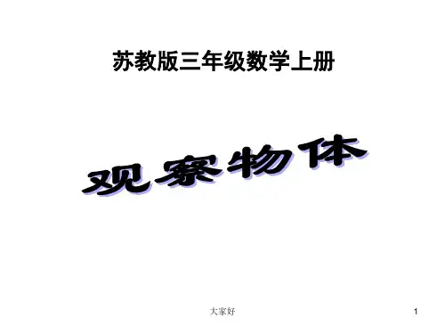 观察物体(认识物体的正面、侧面、上面) PPT