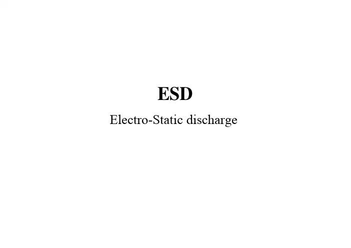 ESD学习教材