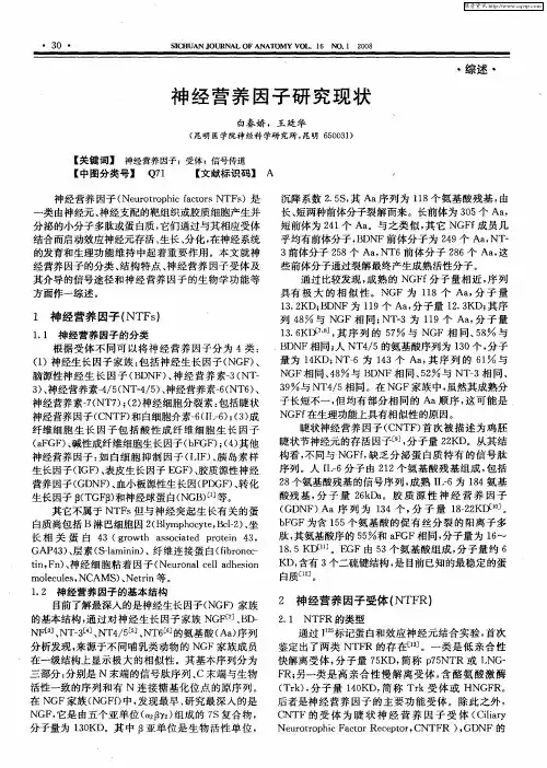 神经营养因子研究现状