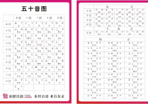 日语五十音 完美打印版