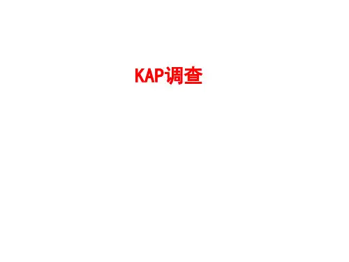 KAP(知信行)调查