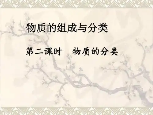 中考化学复习物质的组成与分类第2课时物质的分类课件新人教版