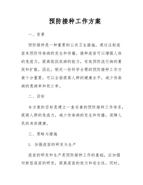 预防接种工作方案