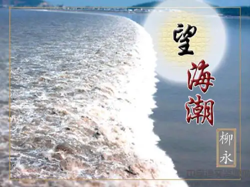 人教版-语文必修四 望海潮 PPT-完美课件