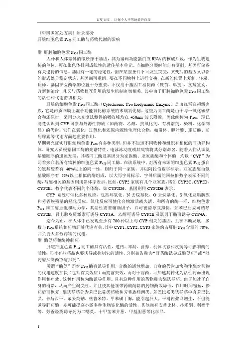 中国国家处方集附录