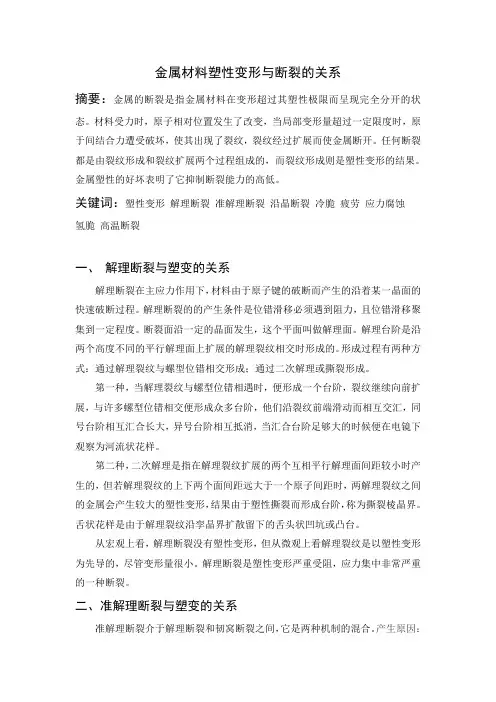 金属塑性变形与断裂