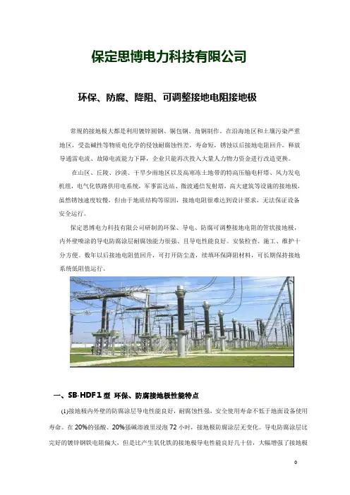 新型环保防腐降阻接地极