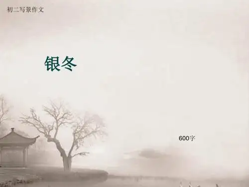 初二写景作文《银冬》600字(总9页PPT)