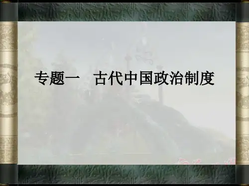 专题复习课件：专题一 中国古代政治制度专题复习.ppt