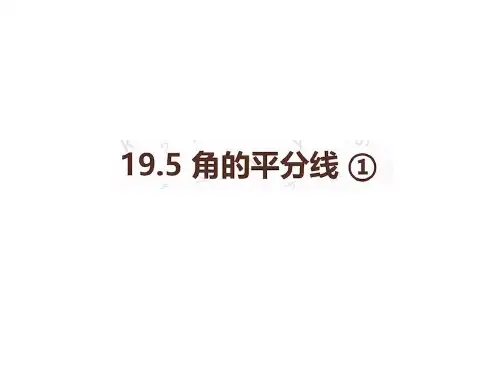 19.5(1)角的平分线