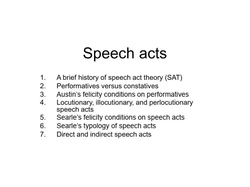 Speech acts