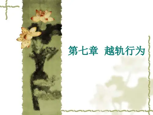 《社会学概论》第七章 越轨行为