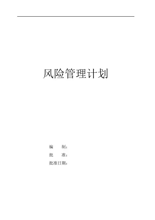 风险管理计划