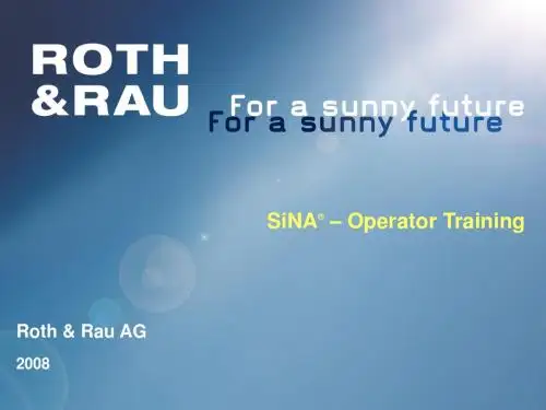 SiNA Operator training en