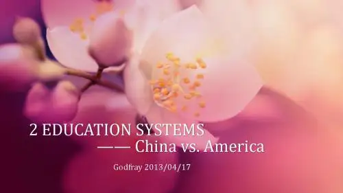 Chinese and American education systems