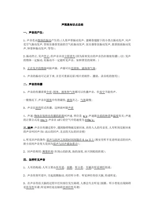 声现象知识点总结 3