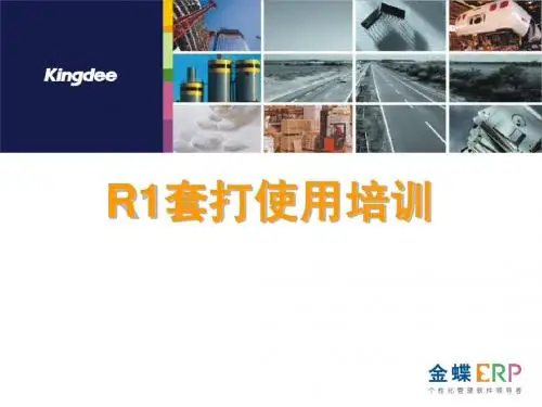 金蝶ReaportOne套打培训