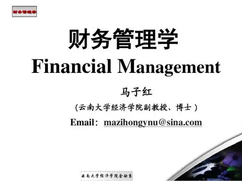 财务管理-价值、收益与风险讲诉