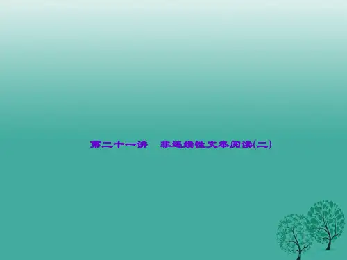 2018浙江省中考语文第21讲《非连续性文本阅读》ppt复习课件2