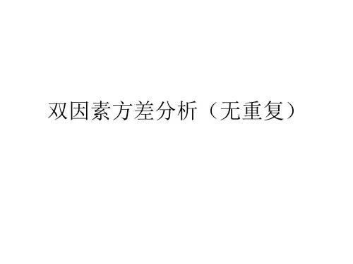 双因素方差分析实例