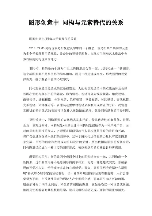 图形创意中 同构与元素替代的关系