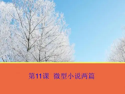 最新 粤教版高中语文必修三 公开课课件：第11课《微型小说两篇》ppt课件