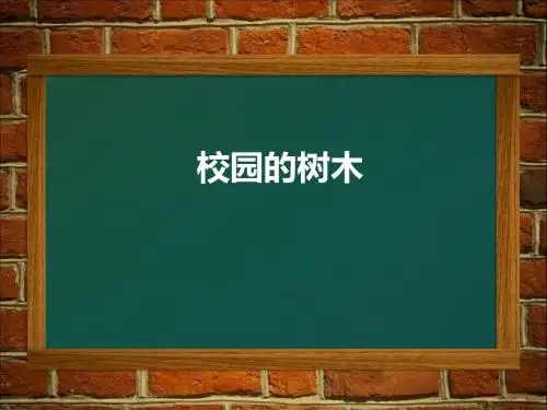 三年级上科学课件-校园的树木教科版