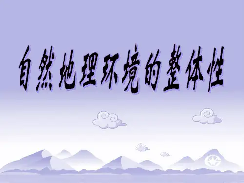 自然地理环境的整体性
