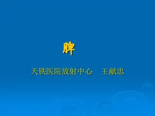 脾疾病的影像学检查