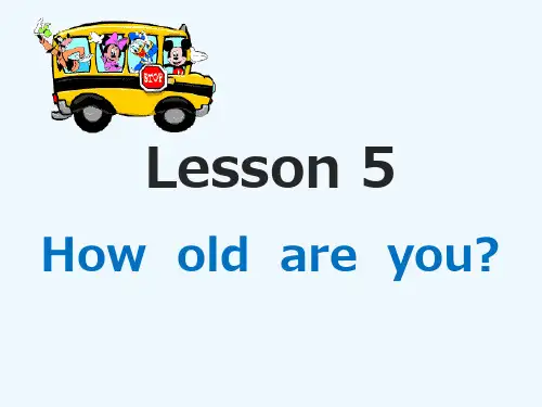 Lesson 5 How old are you