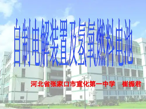 自制电解水装置及氢氧燃料电池