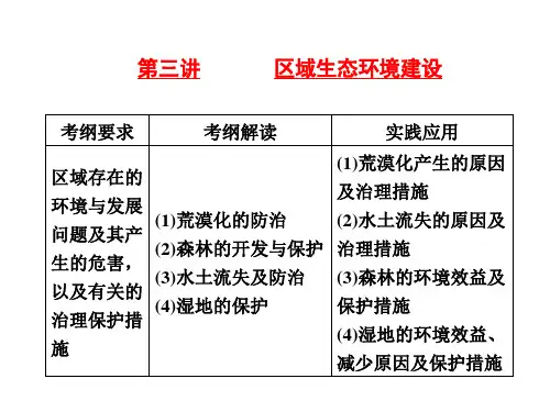 2018高考地理复习：3.2.3区域生态环境建设