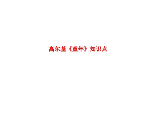 精品课件-高尔基《童年》知识点