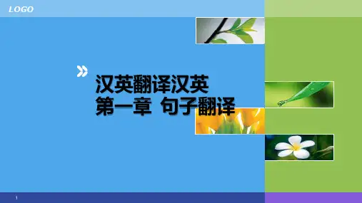 汉英翻译句子翻译PPT课件
