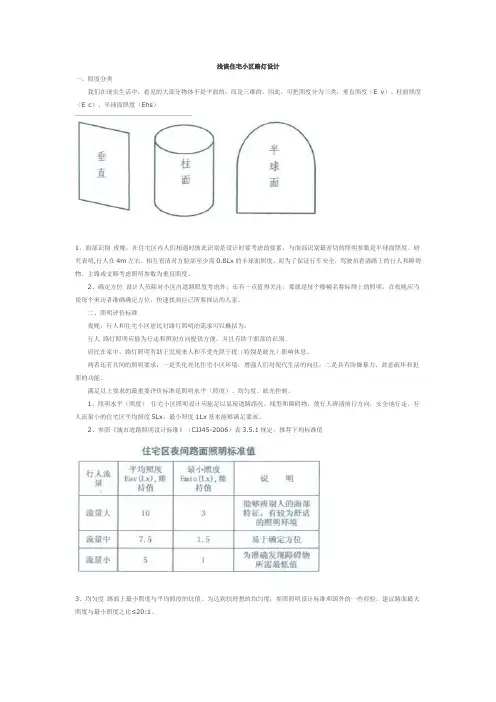 浅谈住宅小区路灯设计