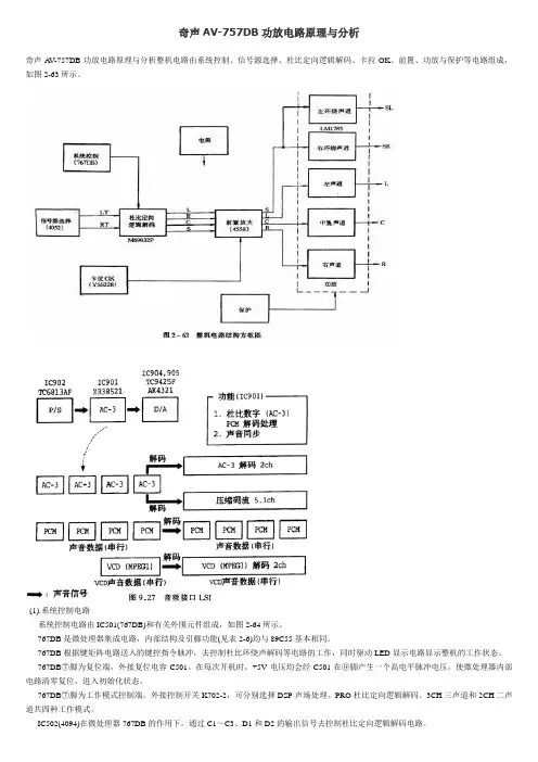 奇声AV-757DB功放电路原理与分析