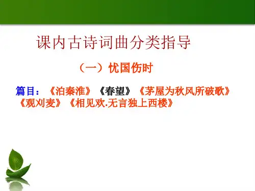 课内古诗词分类指导ppt