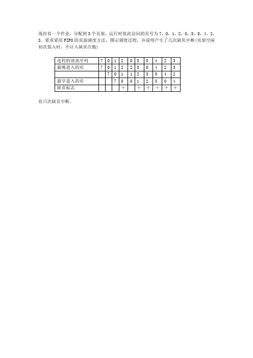 缺页中断例题解答