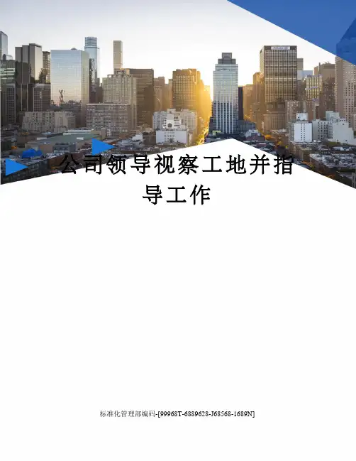 公司领导视察工地并指导工作
