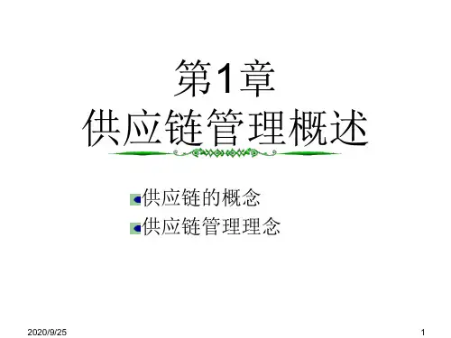 P1 第1章 供应链管理概述汇总