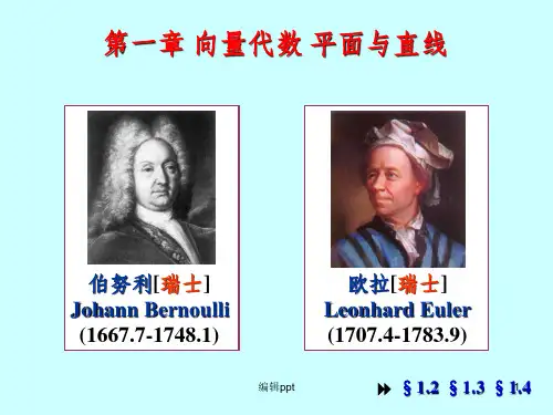向量代数平面与直线