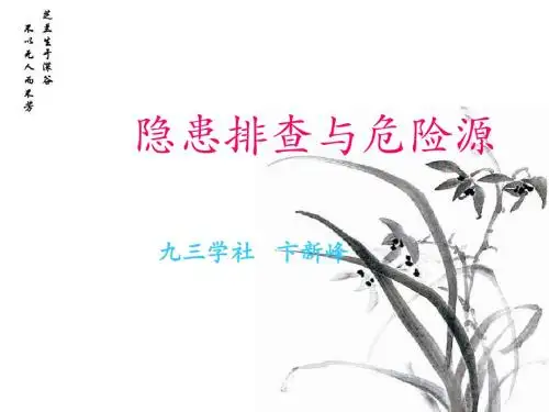 隐患排查与危险源卞新峰