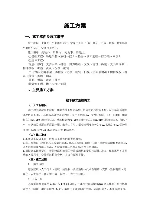 建筑工程施工方案资料