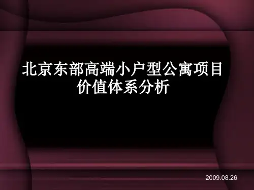 北京东部高端小户型公寓项目价值体系分析
