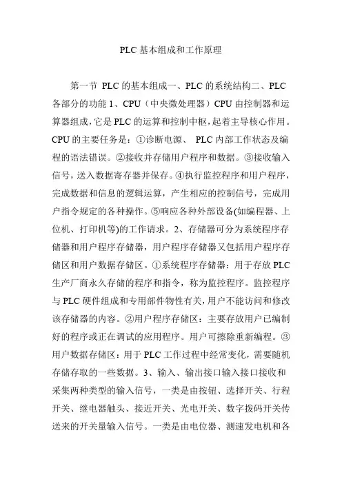 PLC基本组成和工作原理