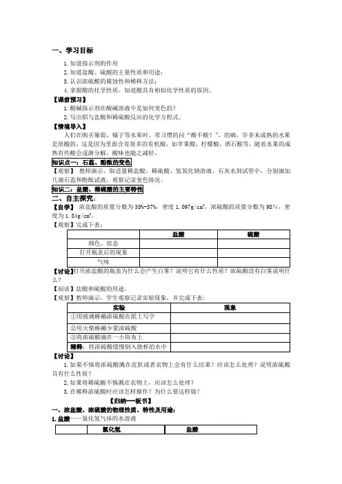 常见酸及酸的化学性质 2