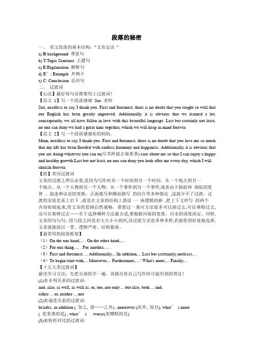 高考英语阅读理解核心笔记